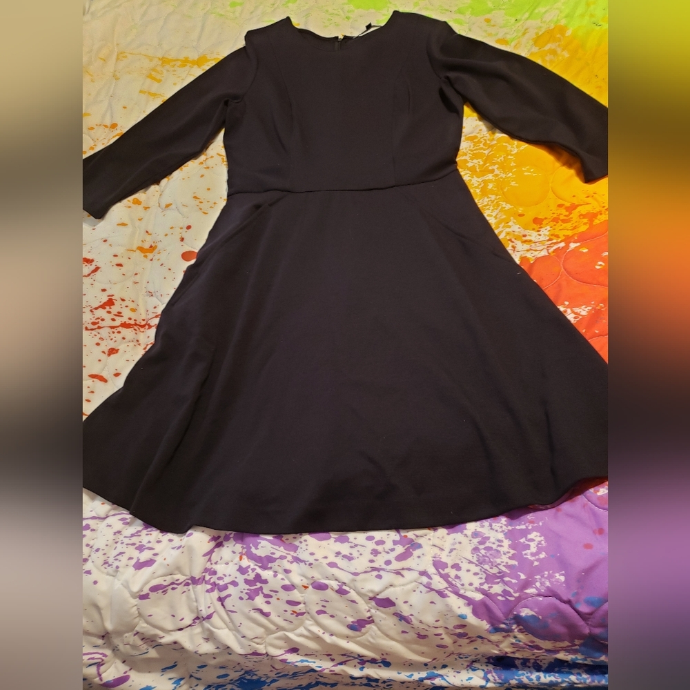 Daisy Fuentes Medium Navy 3/4 Sleeve Dress